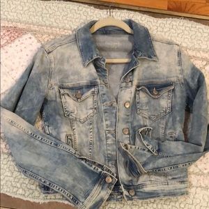 Acid wash jean jacket